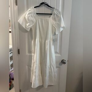 52seven White Smock Top Dress xl